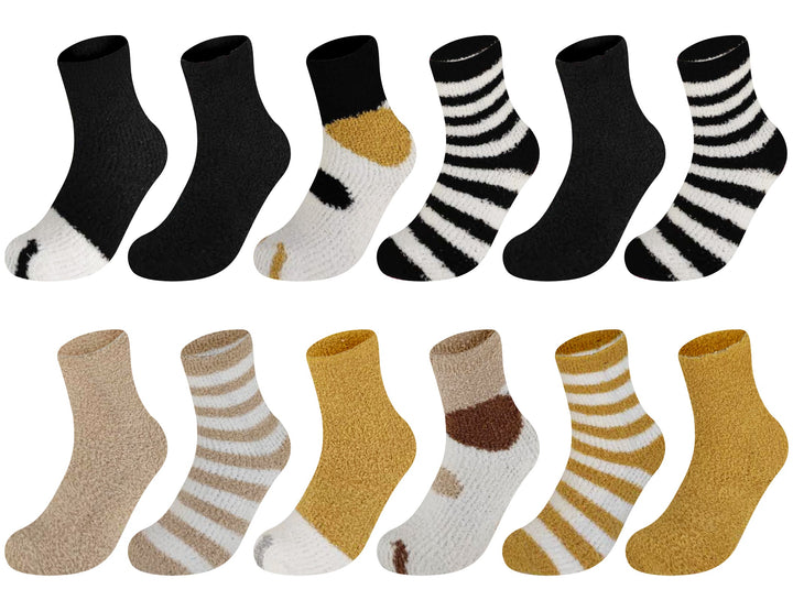 Women's furry thermal socks H5069Z 6 pairs
