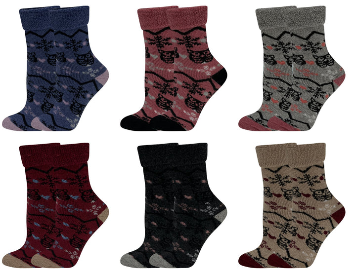 Women's woolen thermal socks YZ31 - 4 pairs