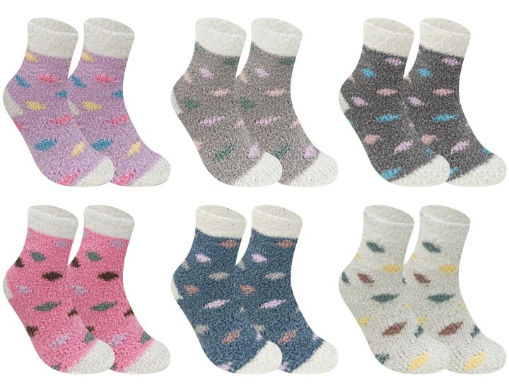 Women's furry thermal socks DW9803 4 pairs