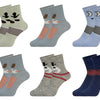 Girls' cheerful socks QW3046 6 pairs