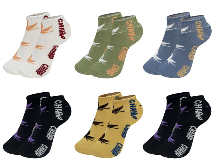 Women's ankle socks LEAVES CW386 6 pairs