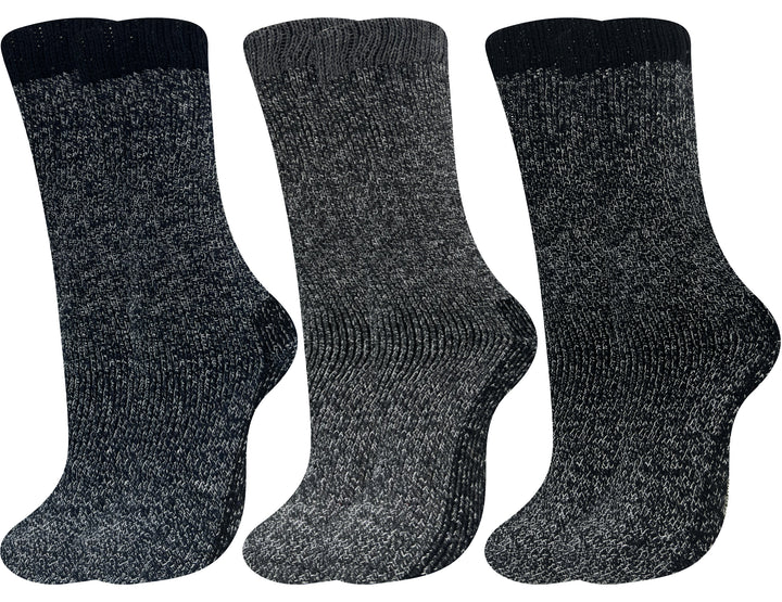 Men's wool hiking socks thermal warm crew winter boot socks CXM02 4 pairs