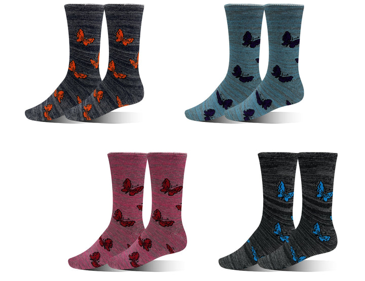 Women's thermal socks BUTTERFLY SSW046 4 pairs