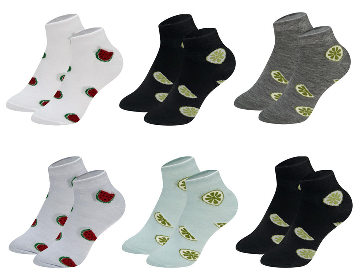 Women's ankle socks FRUIT XW2658 6 pairs
