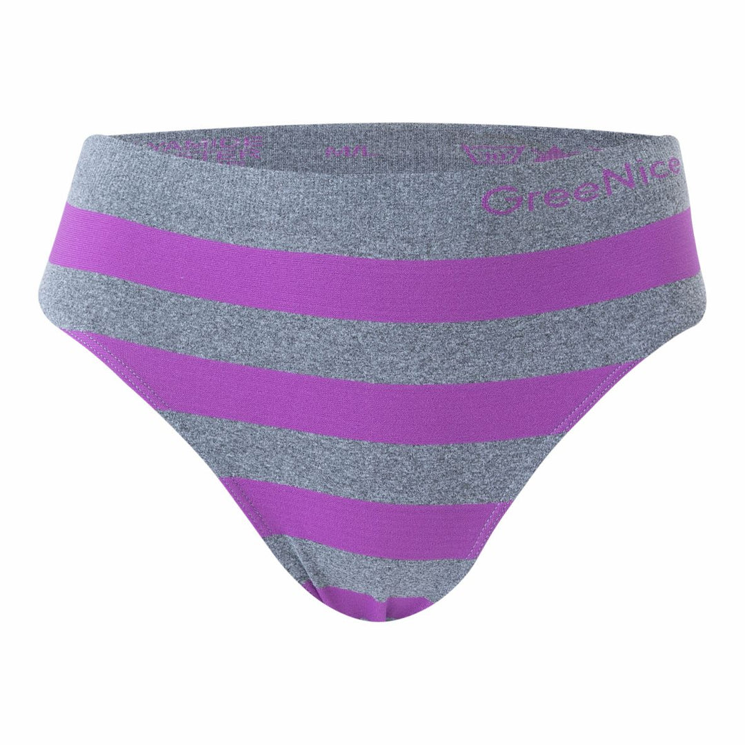 Seamless striped panties GREE-2914 - 3 pcs in a package
