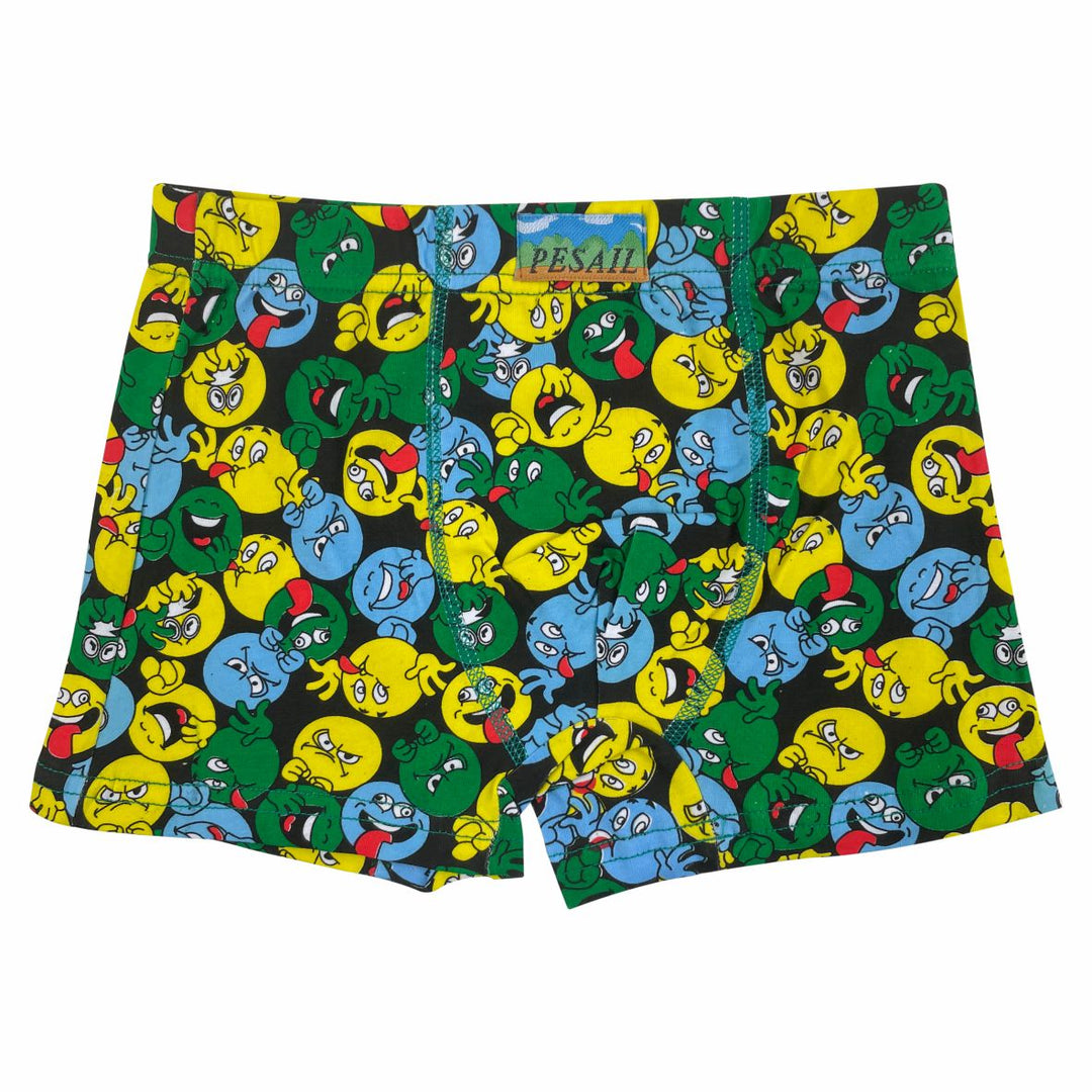 Boys' cheerful boxer shorts Emoji PE-XQ2661 4 pieces in a pack