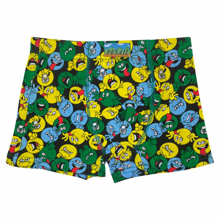 Boys' cheerful boxer shorts Emoji PE-XQ2661 4 pieces in a pack