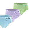 Seamless high-waisted women's briefs GREE-2040 - 3 pieces per pack
