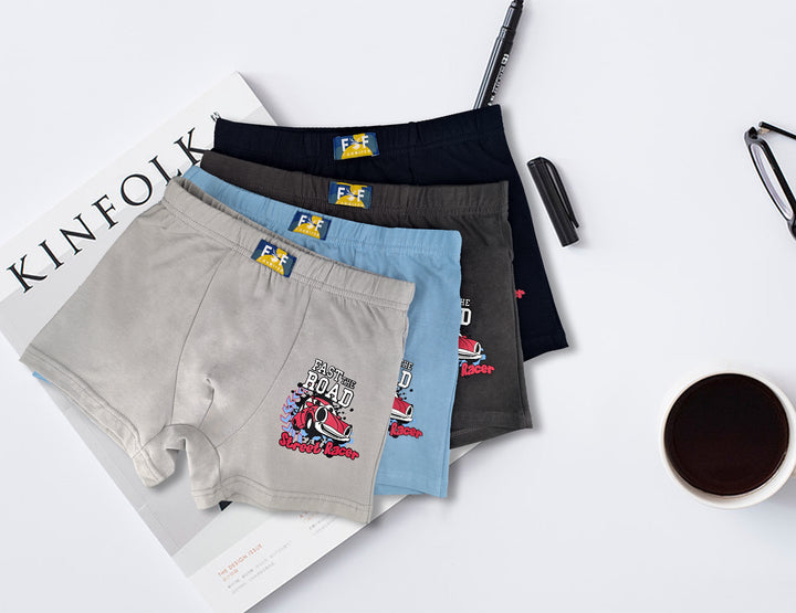 Teen cotton boxers CAR ZQ5001 4pcs in a pack