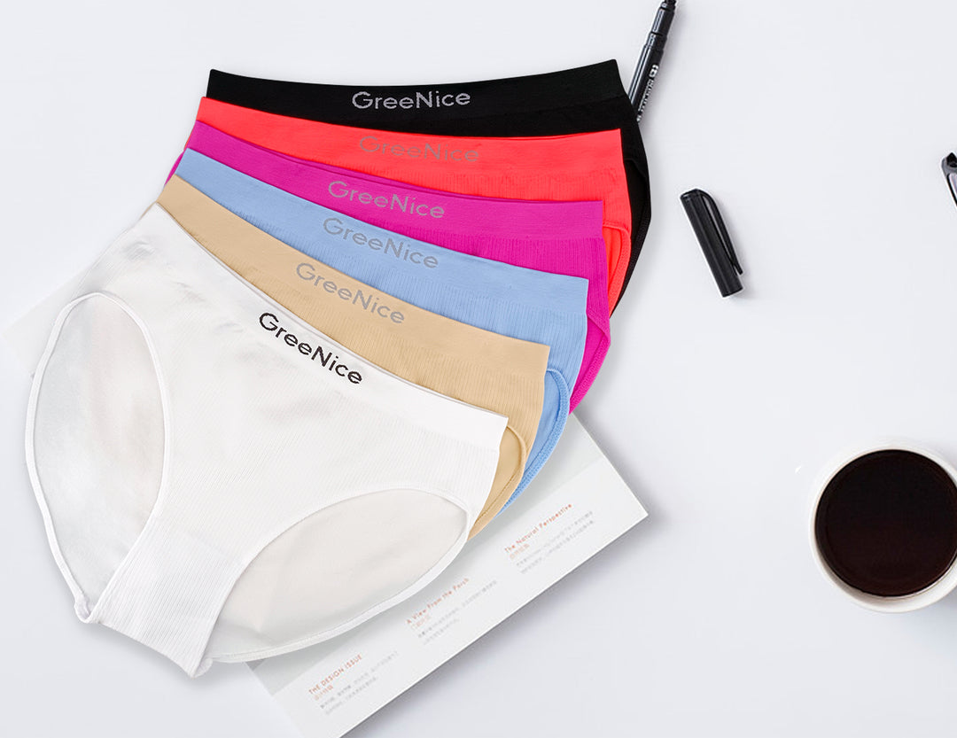 Seamless solid-colored panties GREE-6766 - 3 pcs in a pack