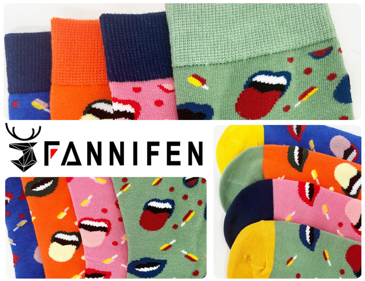 Women's cheerful socks LIPS DB603 6 pairs