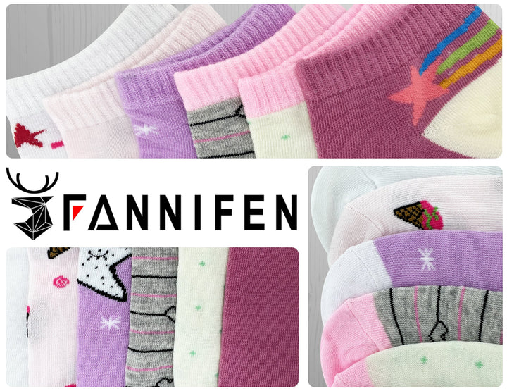 Girls' cheerful socks QW2018 6 pairs