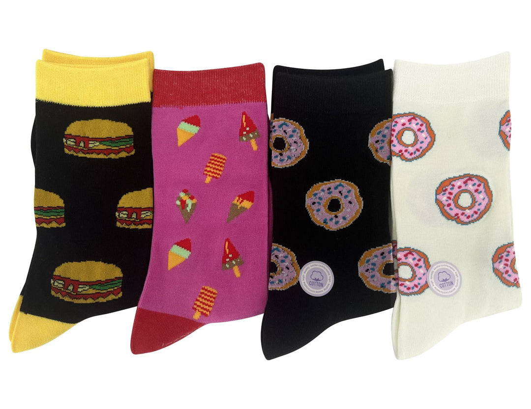 Women's cheerful socks Snacks NY05 6 pairs