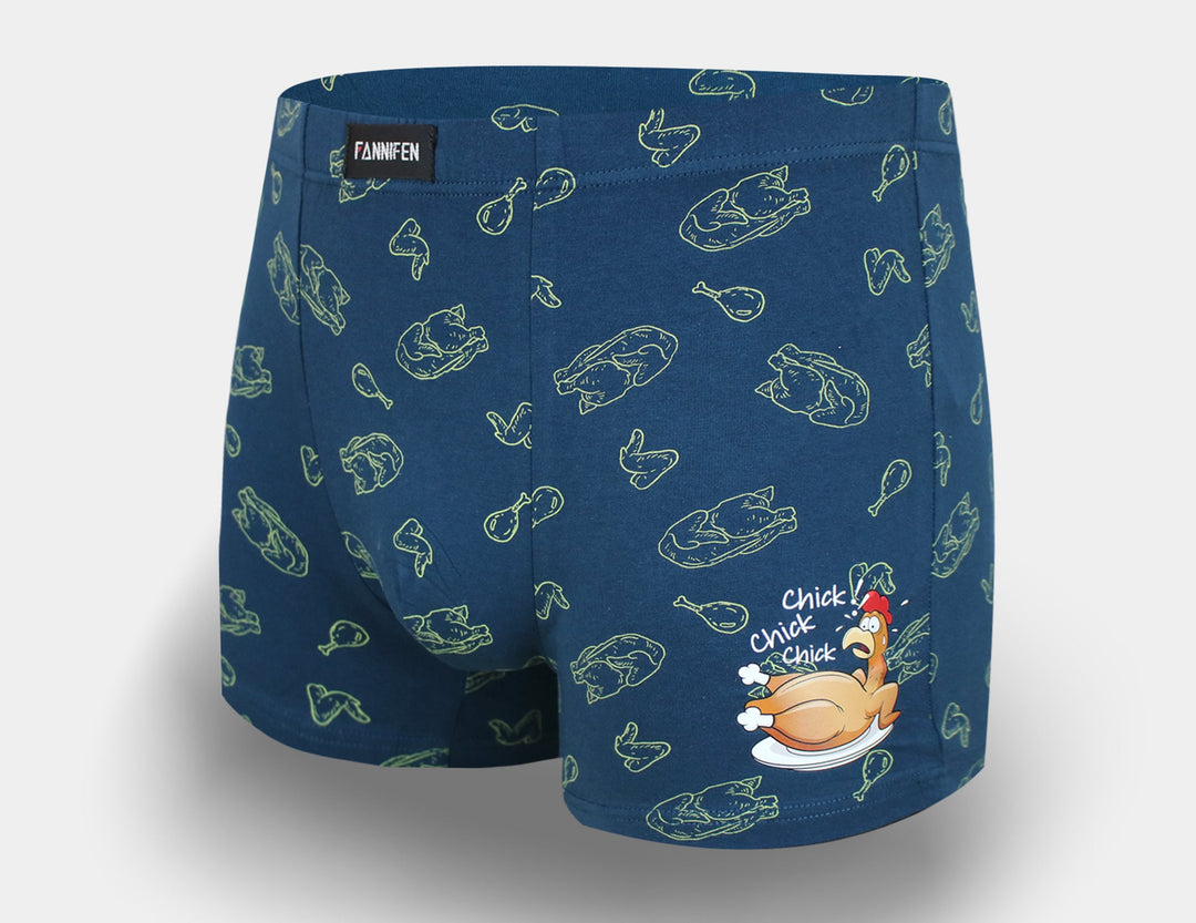 Men's cotton boxer shorts CHICKEN G5118 - 4 pieces in a pack