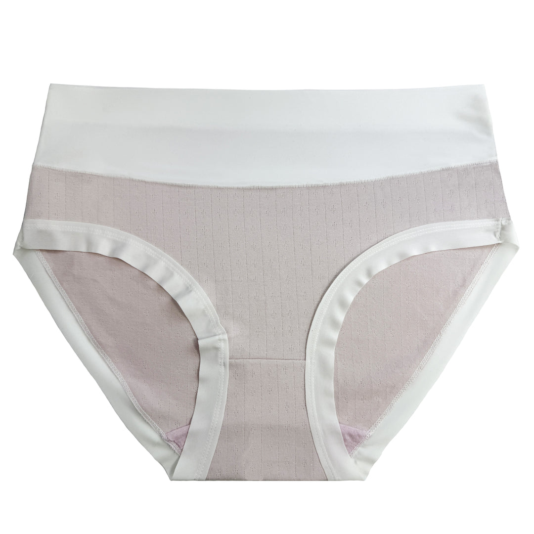Women's light smooth cotton daily two-tone panties CZ8059 - 3 pieces in a pack
