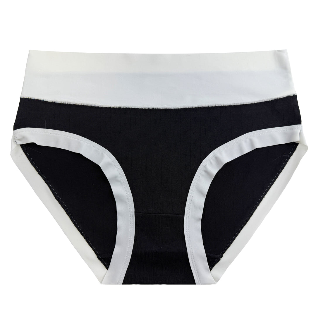 Women's light smooth cotton daily two-tone panties CZ8059 - 3 pieces in a pack