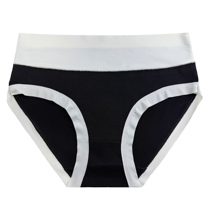 Women's light smooth cotton daily two-tone panties CZ8059 - 3 pieces in a pack