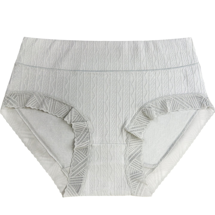 Women's solid-colored light smooth cotton panties CZ8061 - 3 pieces in a pack