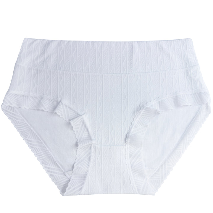 Women's solid-colored light smooth cotton panties CZ8061 - 3 pieces in a pack