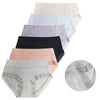 Women's solid-colored light smooth cotton panties CZ8061 - 3 pieces in a pack