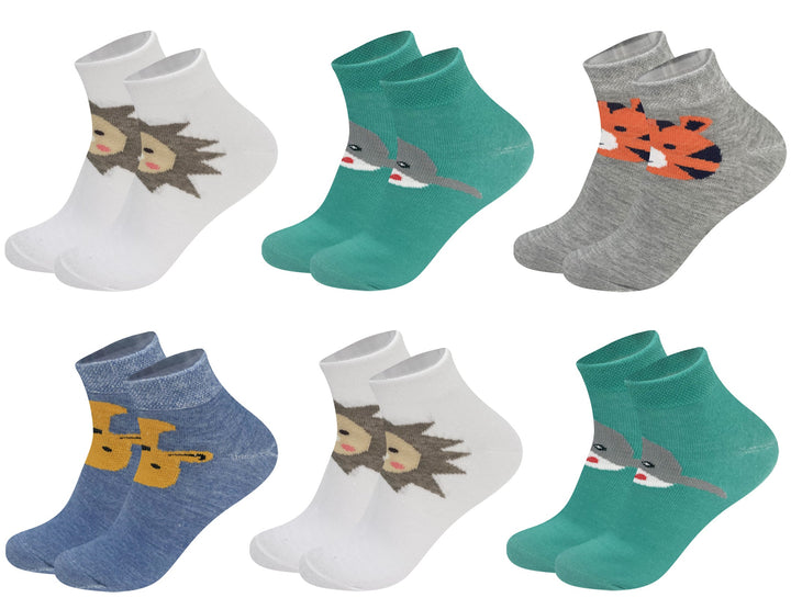 Women's ankle socks ANIMALS IW5616 6 pairs