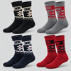 Women’s Thermal Christmas Crew Socks with Nordic Snowflake Patterns JW1101-4 Pairs
