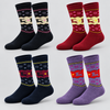 Women’s Thermal Christmas Crew Socks with Reindeer and Snowflake Patterns JW1103-4 Pairs