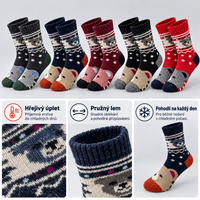 QW04 children's thermal teddy bear socks details