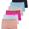Women's solid-color boxer shorts RM0032 - 3 pcs per pack