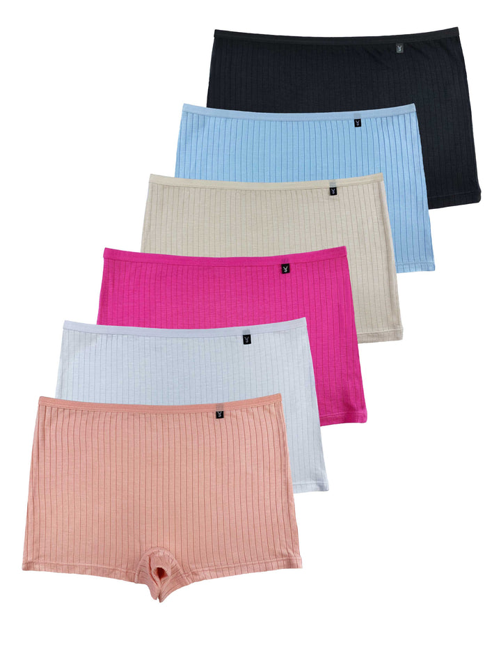 Women's solid-color boxer shorts RM0032 - 3 pcs per pack