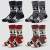 Women’s Thermal Christmas Crew Socks with Reindeer and Nordic Patterns SSW051-4 Pairs