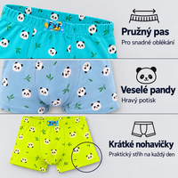 XQ2676 boys panda print boxer briefs details