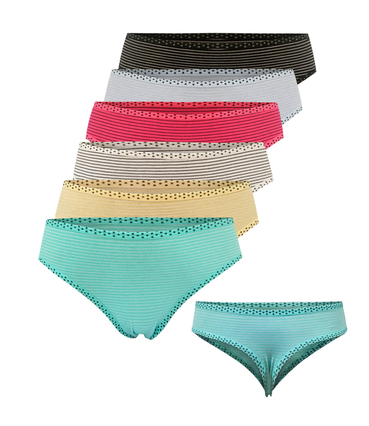 Women's striped thong YW4122 - 3 pcs per pack