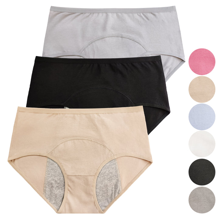 Women's flexible soft breathable menstrual panties YW4184 3 pcs