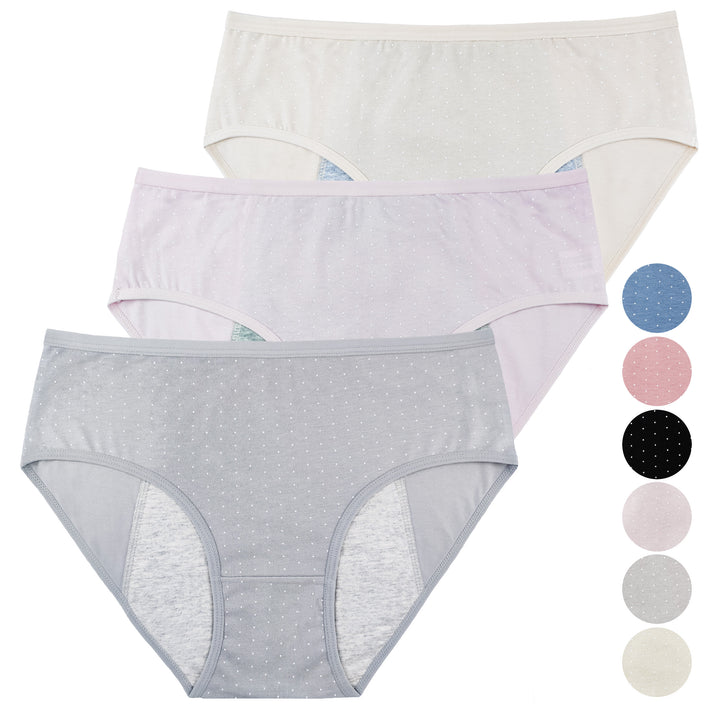 Women's classic hipster menstrual panties YW4196 3 pcs