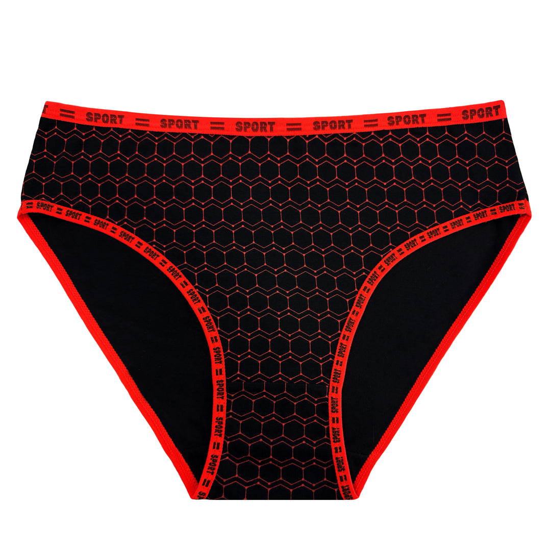 Women's honeycomb breathable ladies hipster panties YW4235 - 3 pieces per pack