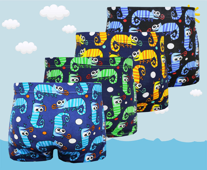 Boys' boxer shorts Happy lizards XQ2662 - 4pcs