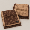 Women’s Reversible Cat Pattern Scarf with Fringed Ends H8521
