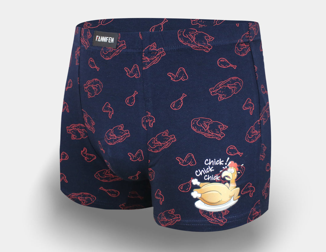 Men's cotton boxer shorts CHICKEN G5118 - 4 pieces in a pack
