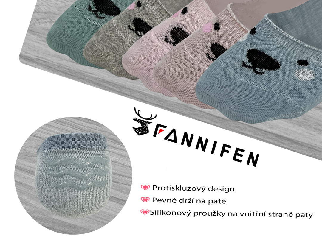 Women's invisible bamboo socks ZU01A 5 pairs