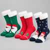 Women’s Thermal Christmas Socks with Fluffy Cuffs FK8207-3 Pairs