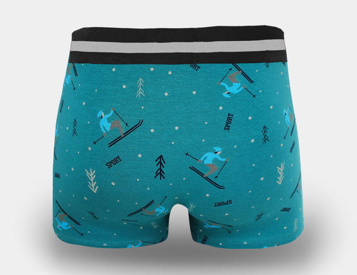 Men's cotton boxer briefs SKIING G5117A - 4 pcs in a pack