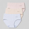 FANNIFEN Women’s High-Waisted Cotton Briefs with Floral Detail CZ8096 – 3 pcs in a Pack