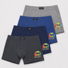 FANNIFEN Men’s Viscose Boxer Briefs with Cattle Dog Print M6829- 4 pcs in a pack